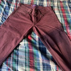 Ralph Lauren purple label five pocket pants maroon. Barely used, size is 30x30.